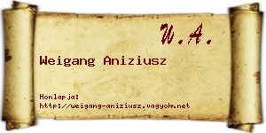 Weigang Aniziusz névjegykártya